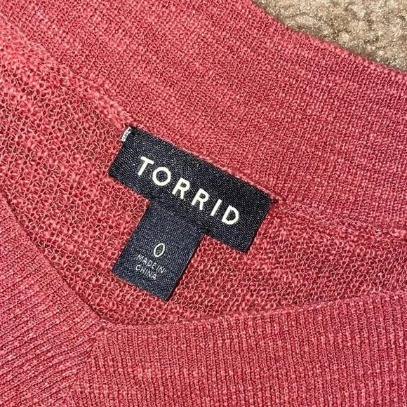 TORRID SWEATER CUT OUT SHOULDER BLOUSE - Picture 5 of 6